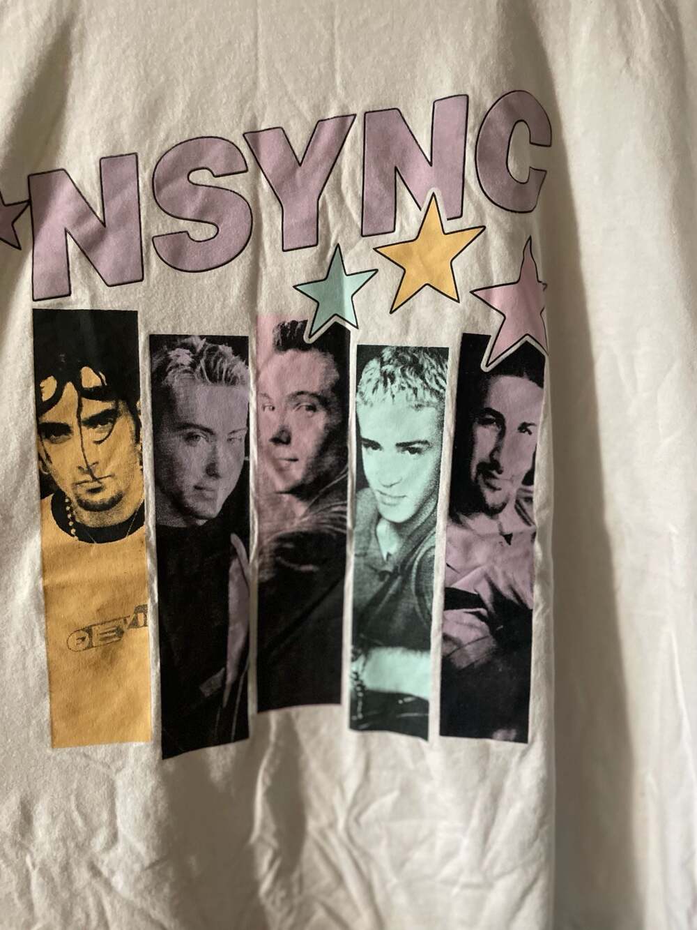 Official Merchandise NSYNC Band Members Graphic White T-Shirt XXL - Picture 2 of 6